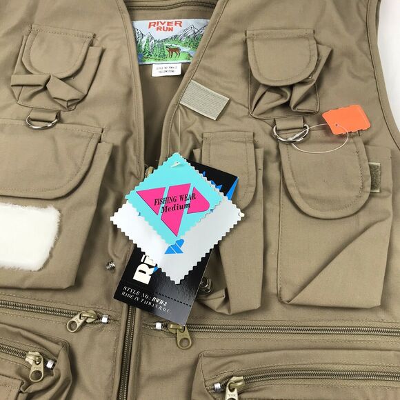 Vintage 90’s River Run Yellowstone Hunting Fishing Field Vest Size M Water Proof - Picture 2 of 12